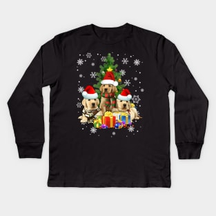 labrador retriever christmas tshirt Kids Long Sleeve T-Shirt